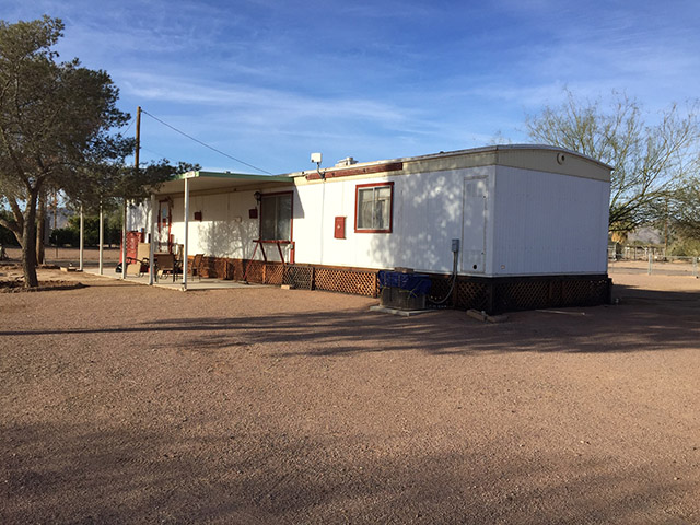 Solid, older mobile home